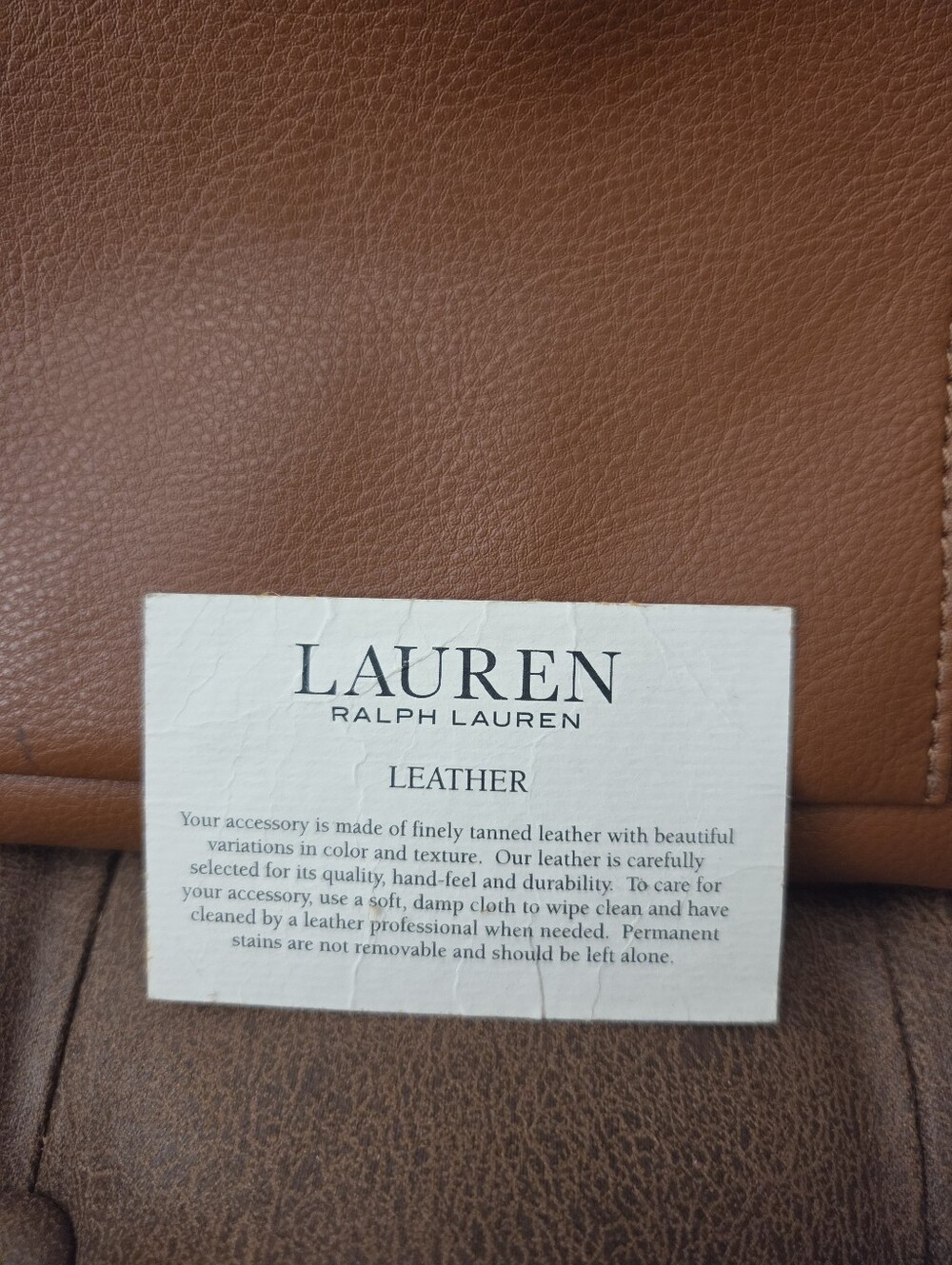 Lauren Ralph Lauren Tan Leather Crossbody with Gold Hardware ~ PLEASE READ - Picture 16 of 16